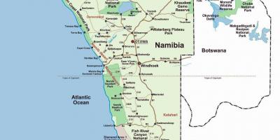 Kostur obale Namibiji mapu