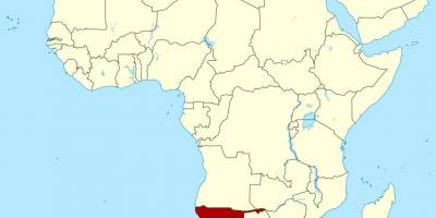 Mapa Namibiji afrike