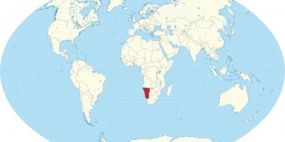 Namibiji lokaciju na svijetu mapu